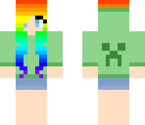 creeper rainbow girl