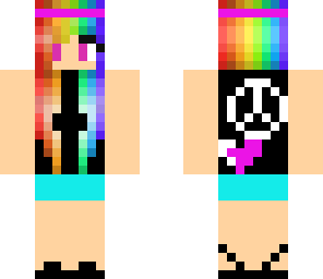 rainbow hippie girl