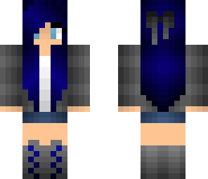 dark blue haired girl