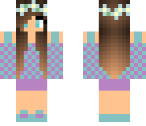blue raspberry girl with flowered halo