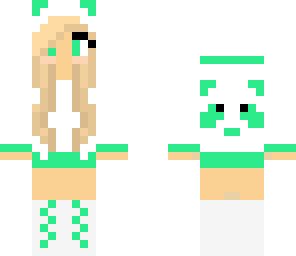 green girl panda