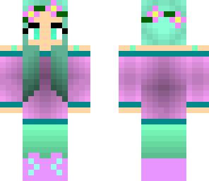 pink and mint green flower girl