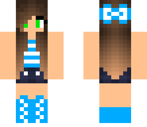blue and white girl skin