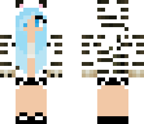 white tiger blue hair