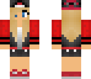 red skater girl