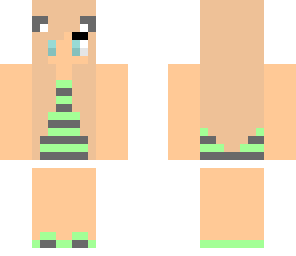 mint green kitty girl