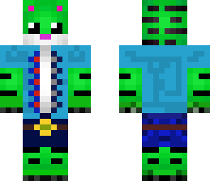 green tiger in the blue clotes