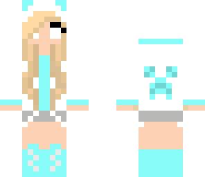 herobrine girl light blue