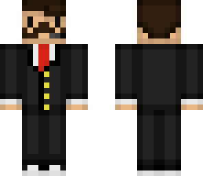 mustache with suit