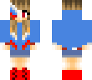 cute red white and blue girl