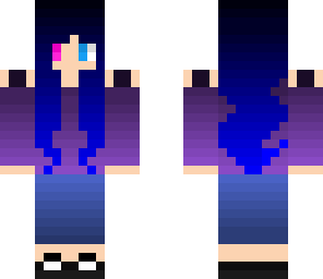 blue haired girl