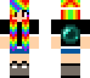 rainbow enderpearl girl