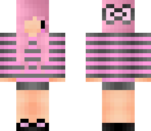 pink and black chibi girl