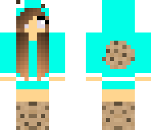teal derpy cookie girl