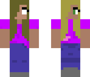 half and half girl herobrine and girl steve