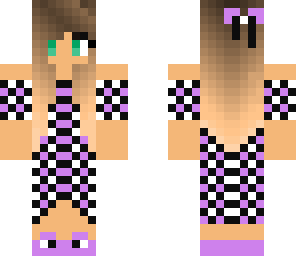 checkered dress girl