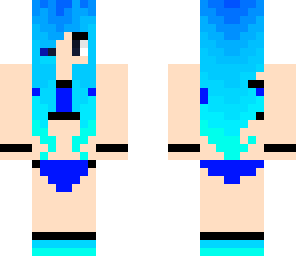 cute blue bakini girl