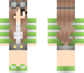 lime striped girl