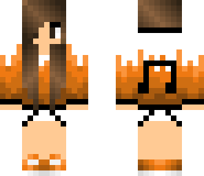 orange music girl