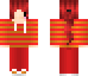 orange and red chibi girl