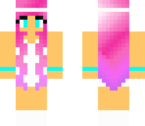 pink long hair 