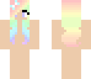 rainbow hair skin base