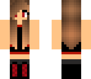 black and red dress girl