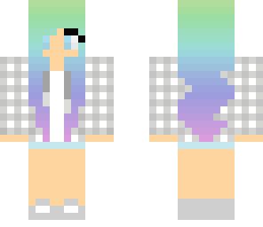 girl with to unicorn ombre hair