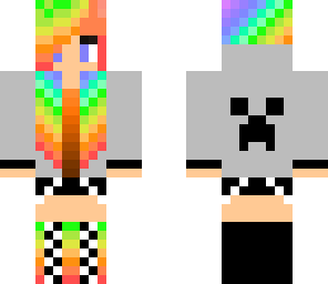 rainbow creeper hood girl