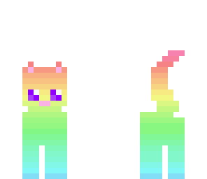 rainbow pastel kitty