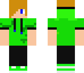 green hoodie