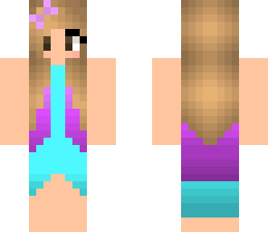 purple and blue ombre girl
