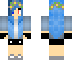 blue haired girl