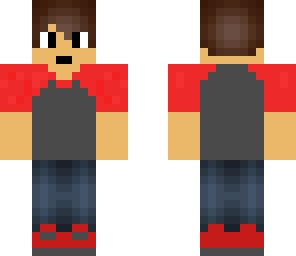 teen in red and black