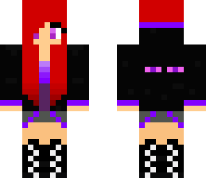 ender girl with red hair
