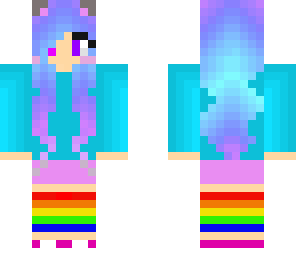 random rainbow cat girl 