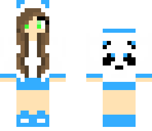 blue panda girl