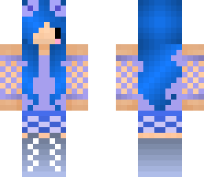 blue purple girly chibi girl