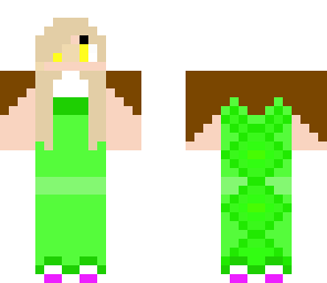 eagle girl with green dress