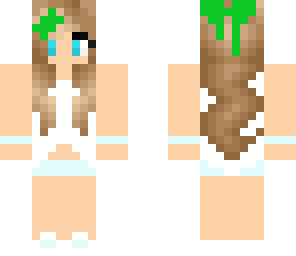 cute girl with green bow