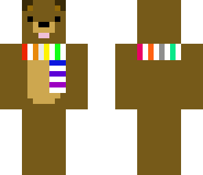 bear with rainbow scarf