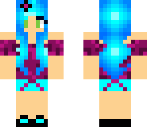 aqua hair girl