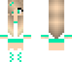 white and turquoise girl