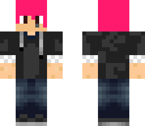 sodapoppin skin with pink hair with black shirt