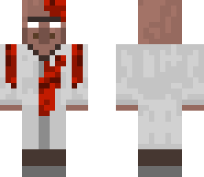 Bloody Herobrine Villager Minecraft Skin