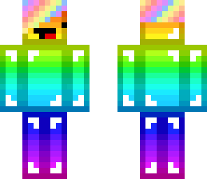 rainbow derp with hair