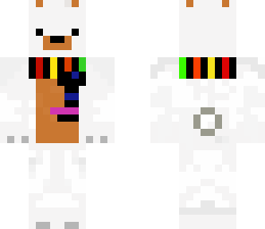 polar bear wearing a scarf