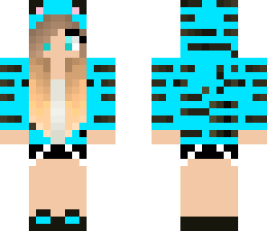 cute blue tiger girl