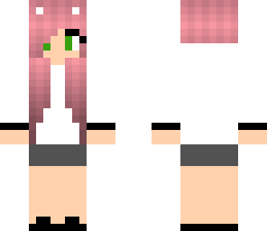 pink haired girl with white hoodie fixed