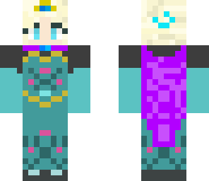elsa with crown cape and gloves